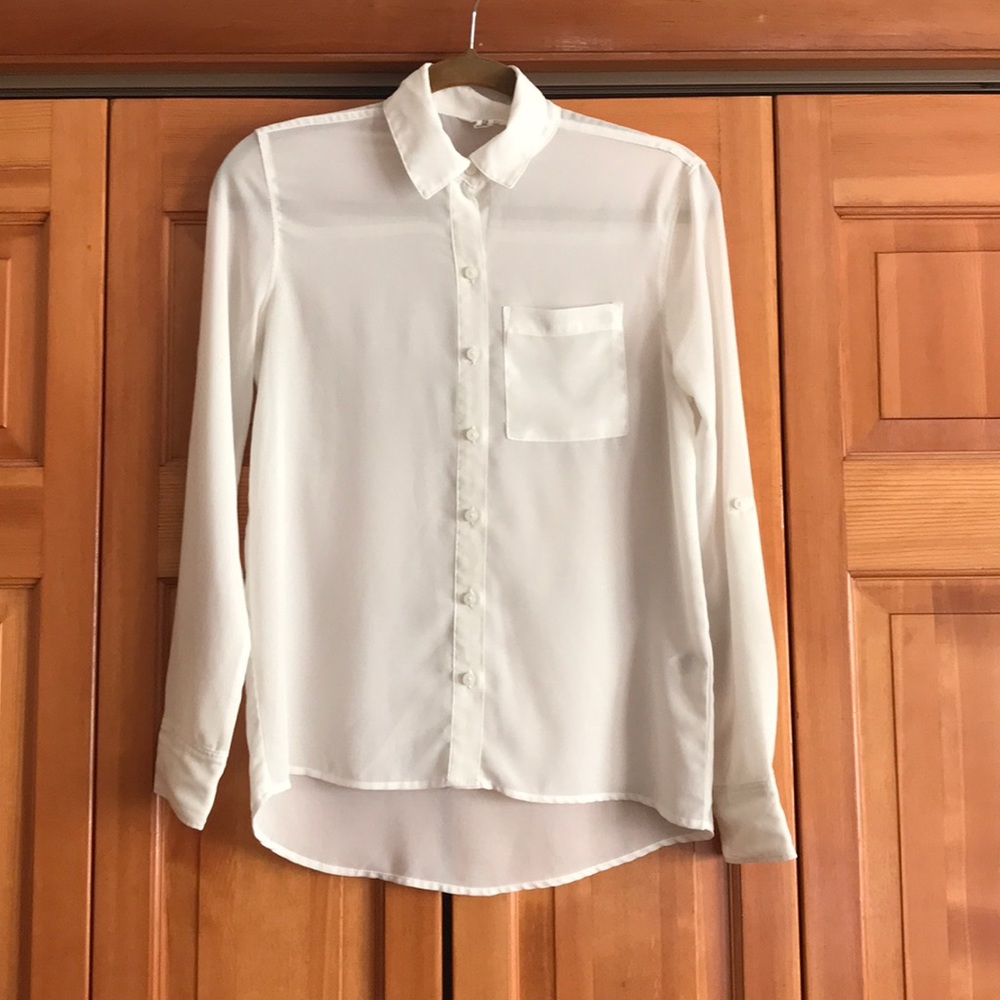 Sheer button up blouse